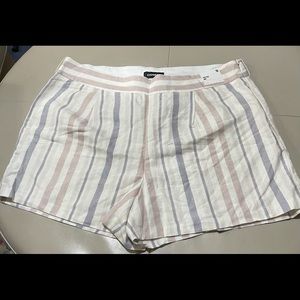Plus Size Express MIDI High Rise Stripped Shorts🩳